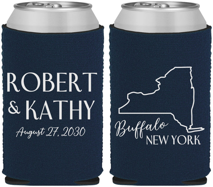 Custom Wedding Neoprene Can Coolers - New York | 131