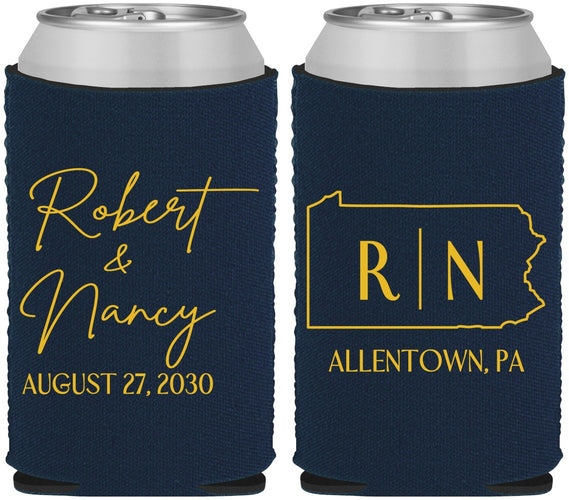 Custom Wedding Neoprene Can Coolers - Pennsylvania | 137
