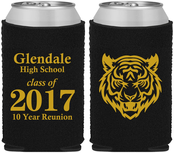 Custom Class Reunion Neoprene Can Coolers - Class Of 2017 10 Year | 140000