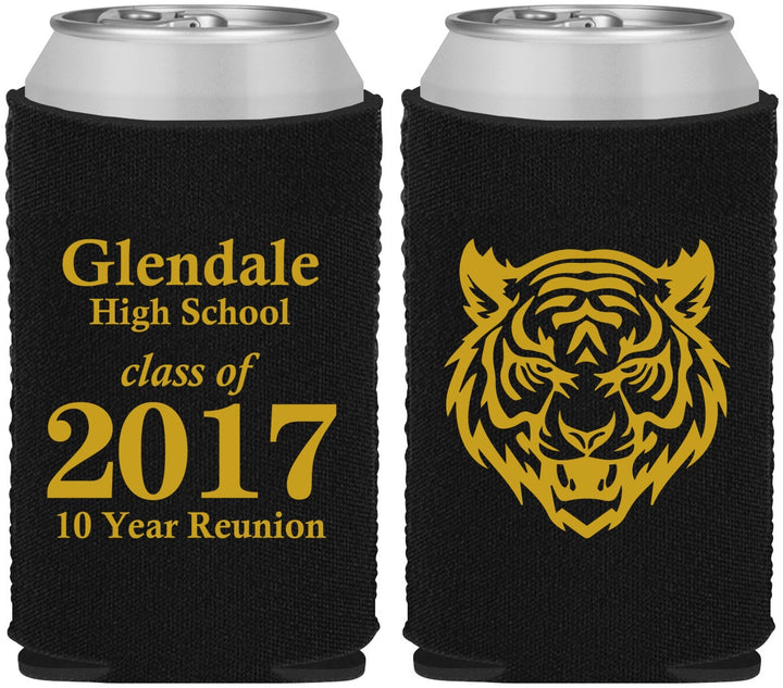 Custom Class Reunion Neoprene Can Coolers - Class Of 2017 10 Year | 140000