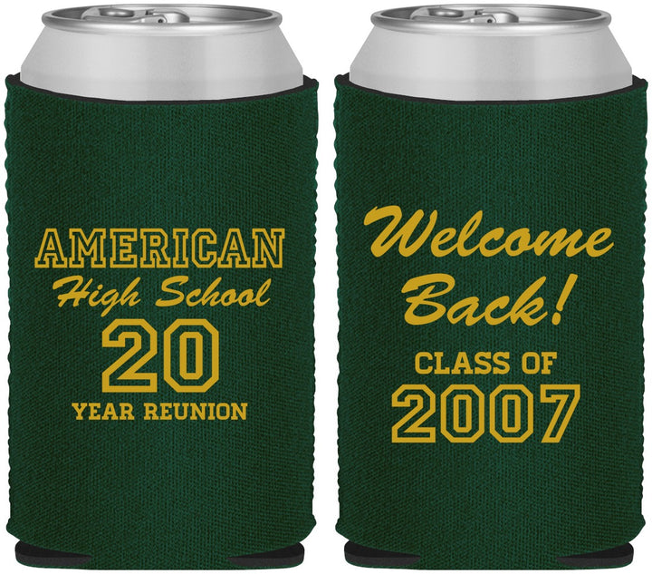 Custom Class Reunion Neoprene Can Coolers - Class Of 2007 20 Year | 140001