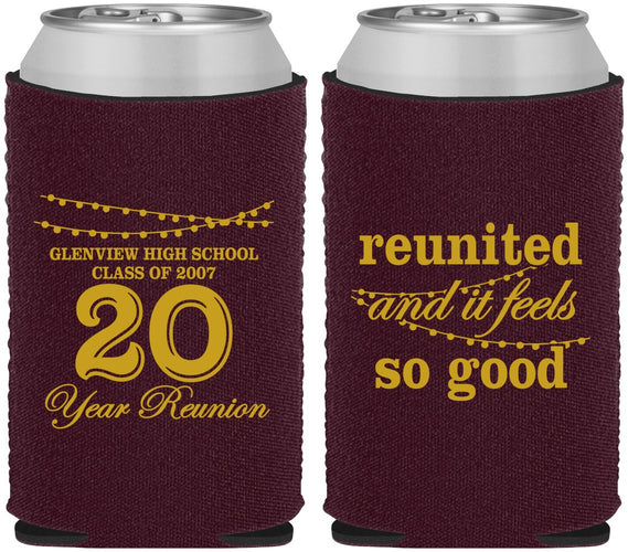 Custom Class Reunion Neoprene Can Coolers - Class Of 2007 20 Year | 140011