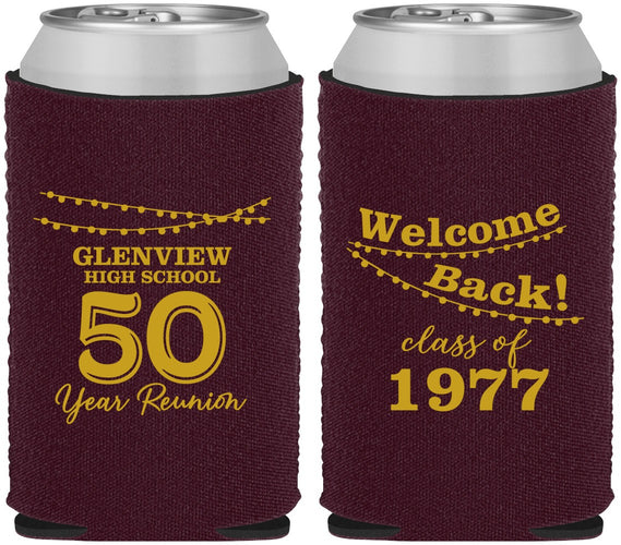 Custom Class Reunion Neoprene Can Coolers - Class Of 1977 50 Year | 140019