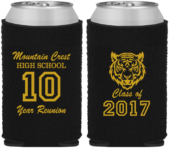 Custom Class Reunion Neoprene Can Coolers - Class Of 2017 10 Year | 140020