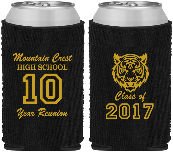 Custom Class Reunion Neoprene Can Coolers - Class Of 2017 10 Year | 140020