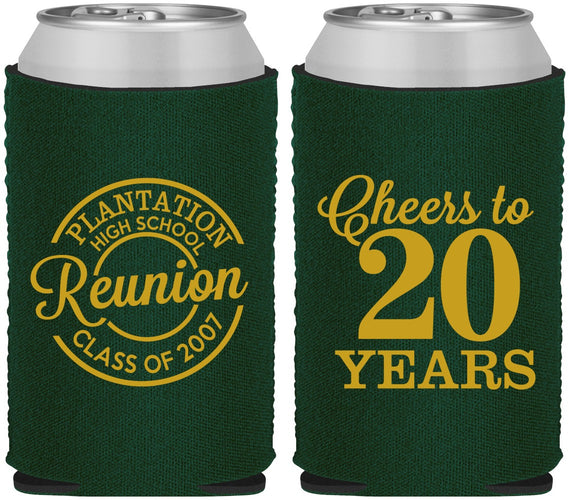 Custom Class Reunion Neoprene Can Coolers - Class Of 2007 20 Year | 140021