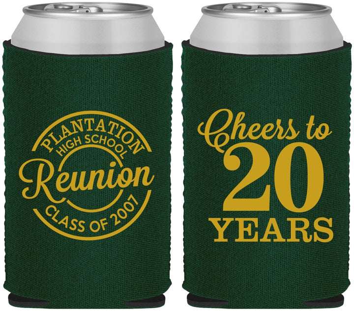 Custom Class Reunion Neoprene Can Coolers - Class Of 2007 20 Year | 140021