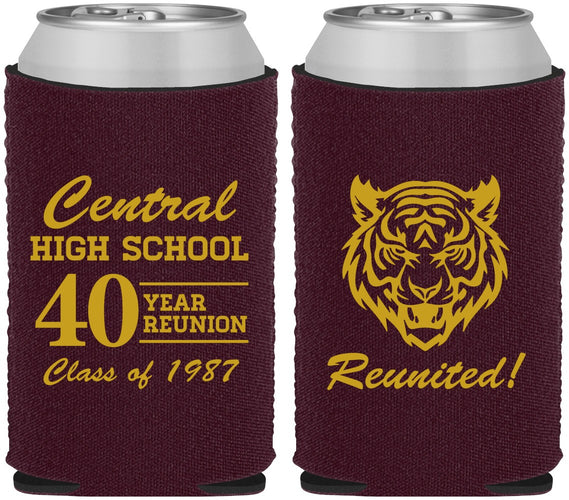 Custom Class Reunion Neoprene Can Coolers - Class Of 1987 40 Year | 140023