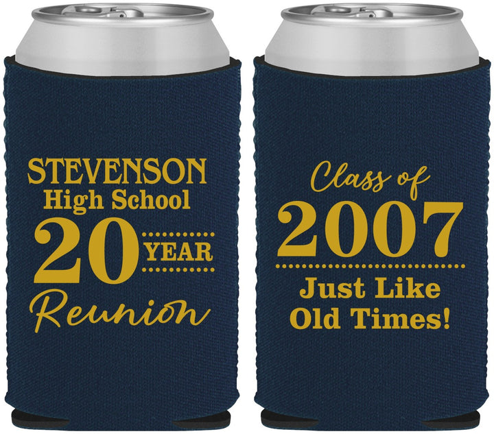 Custom Class Reunion Neoprene Can Coolers - Class Of 2007 20 Year | 140026