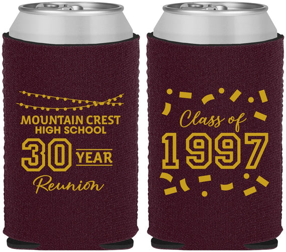 Custom Class Reunion Neoprene Can Coolers - Class Of 1997 30 Year | 140027
