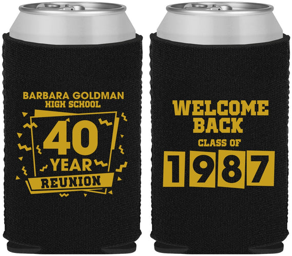 Custom Class Reunion Neoprene Can Coolers - Class Of 1987 40 Year | 140028
