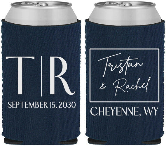 Custom Wedding Neoprene Can Coolers - Wyoming | 149