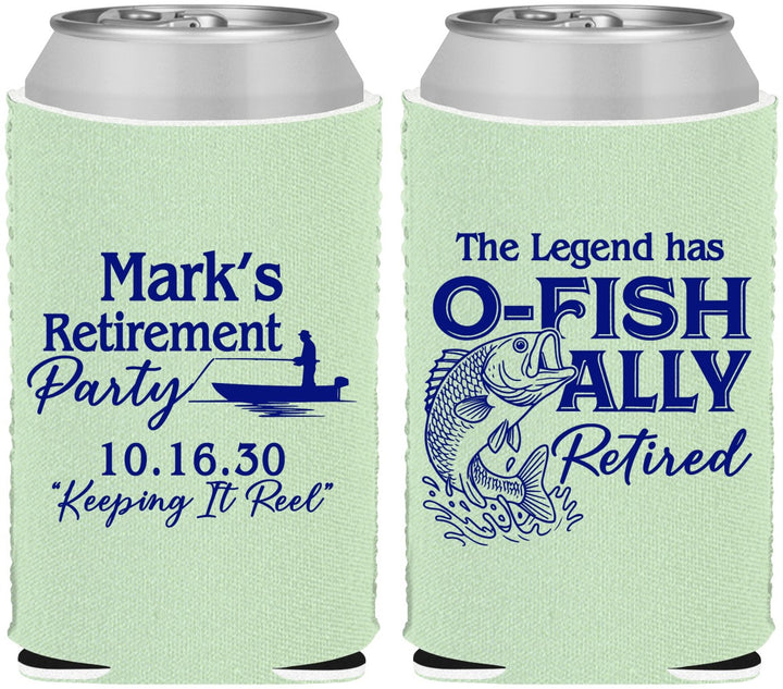 Custom Retirement Neoprene Can Coolers - Ofishally Retired | 150008