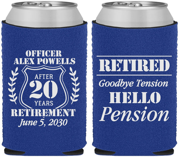 Custom Retirement Neoprene Can Coolers - Police Officer | 150011