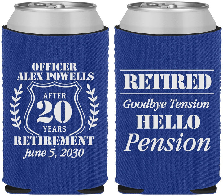 Custom Retirement Neoprene Can Coolers - Police Officer | 150011