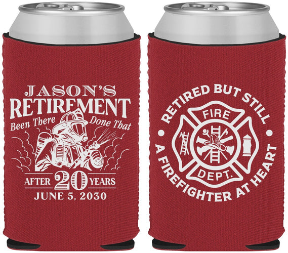 Custom Retirement Neoprene Can Coolers - Firefighter | 150016
