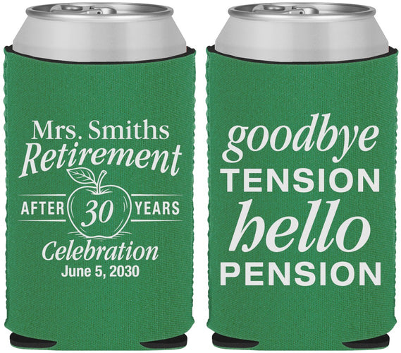 Custom Retirement Neoprene Can Coolers - Teacher | 150020