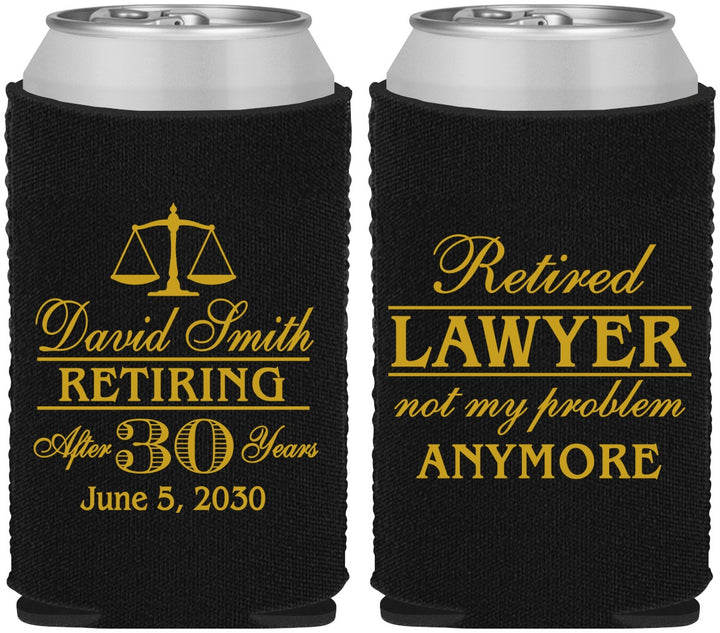 Custom Retirement Neoprene Can Coolers - Lawyer | 150025