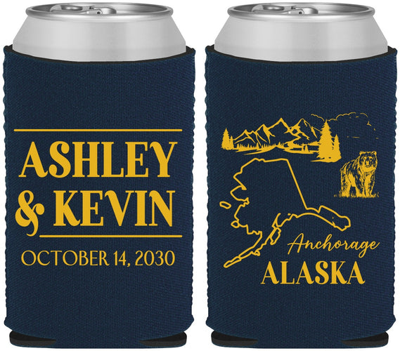 Custom Wedding Neoprene Can Coolers - Alaska | 151