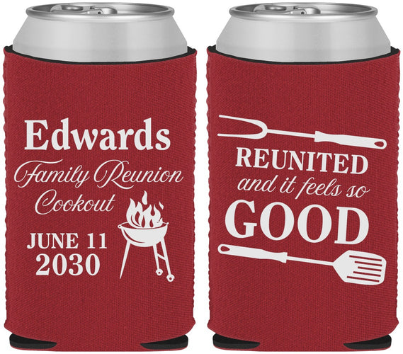 Custom Family Reunion Neoprene Can Coolers - Bbq Reunited | 160001