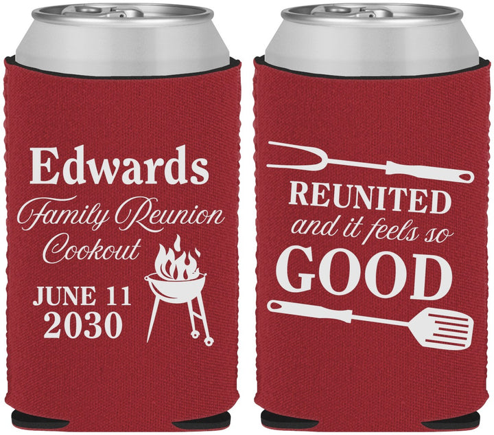 Custom Family Reunion Neoprene Can Coolers - Bbq Reunited | 160001