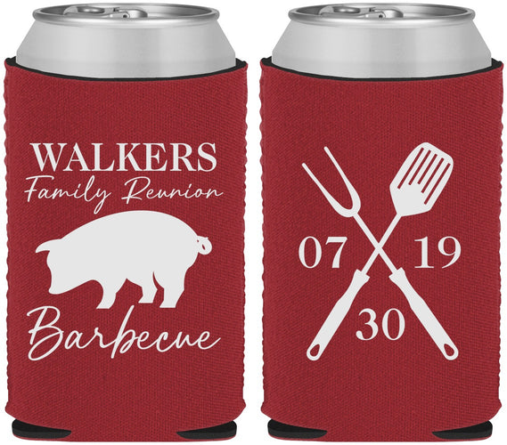 Custom Family Reunion Neoprene Can Coolers - Bbq Barbeque | 160003