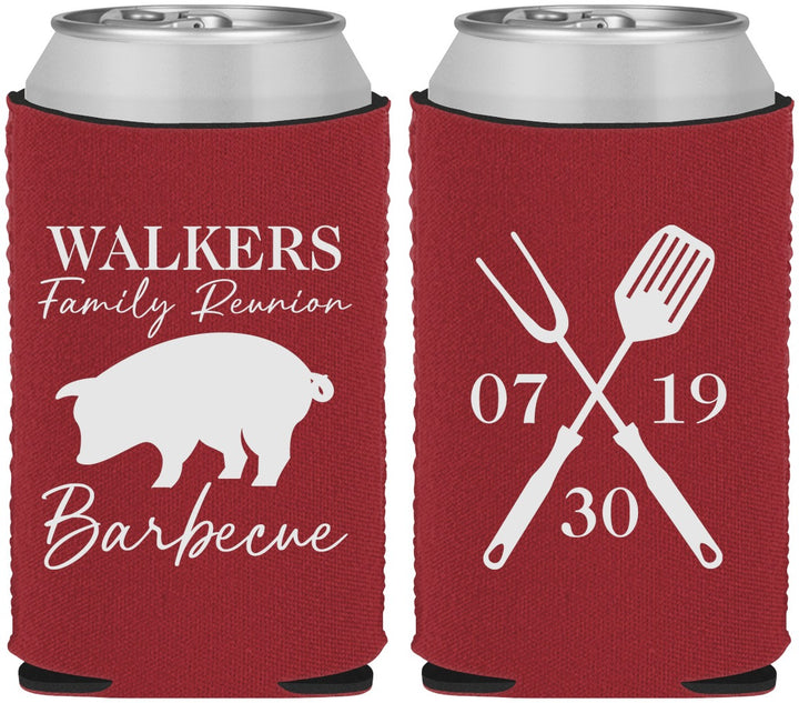 Custom Family Reunion Neoprene Can Coolers - Bbq Barbeque | 160003