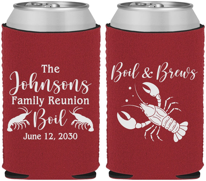 Custom Family Reunion Neoprene Can Coolers - Crawfish Boil | 160005