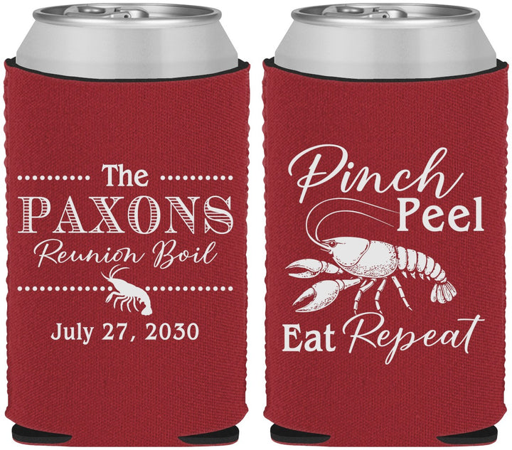 Custom Family Reunion Neoprene Can Coolers - Crawfish Boil | 160006