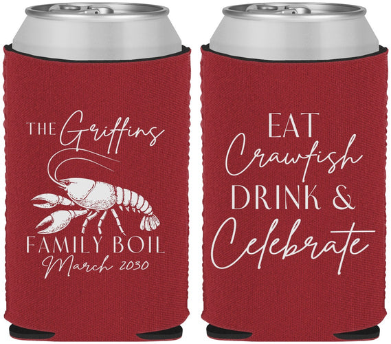 Custom Family Reunion Neoprene Can Coolers - Crawfish Boil | 160007