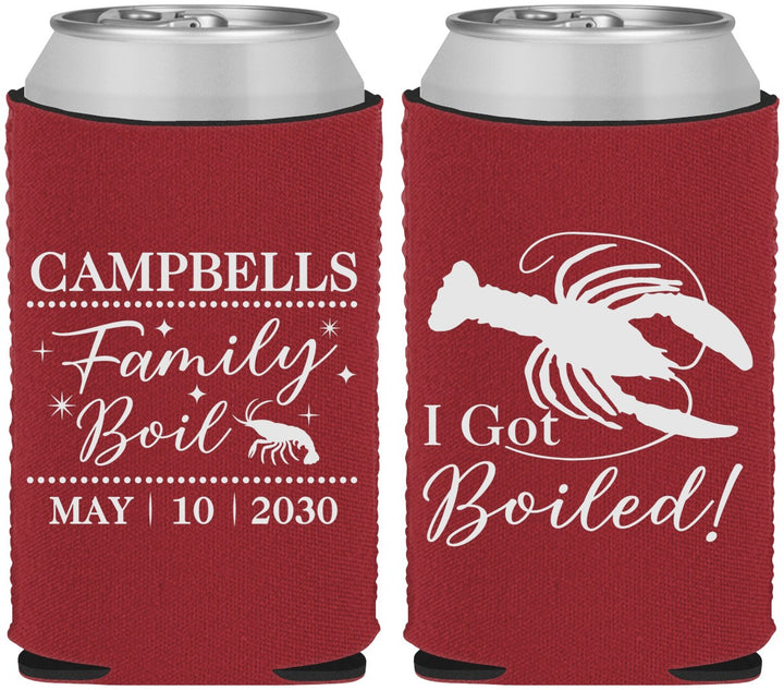 Custom Family Reunion Neoprene Can Coolers - Crawfish Boil | 160008