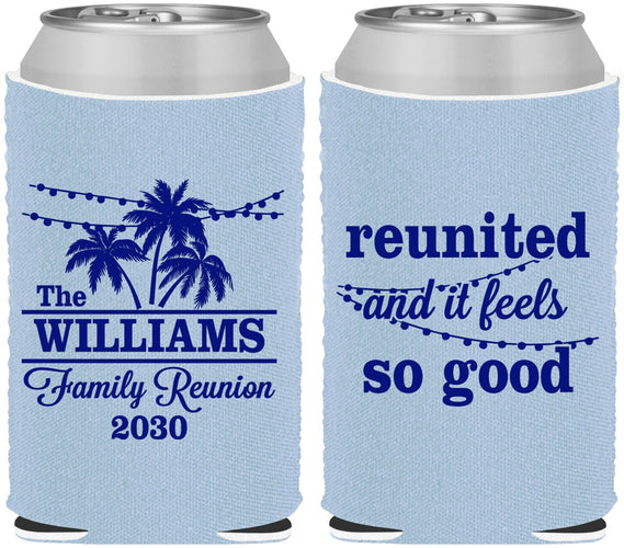Custom Family Reunion Neoprene Can Coolers - Beach Reunited | 160010
