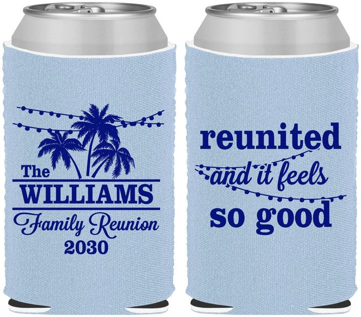 Custom Family Reunion Neoprene Can Coolers - Beach Reunited | 160010