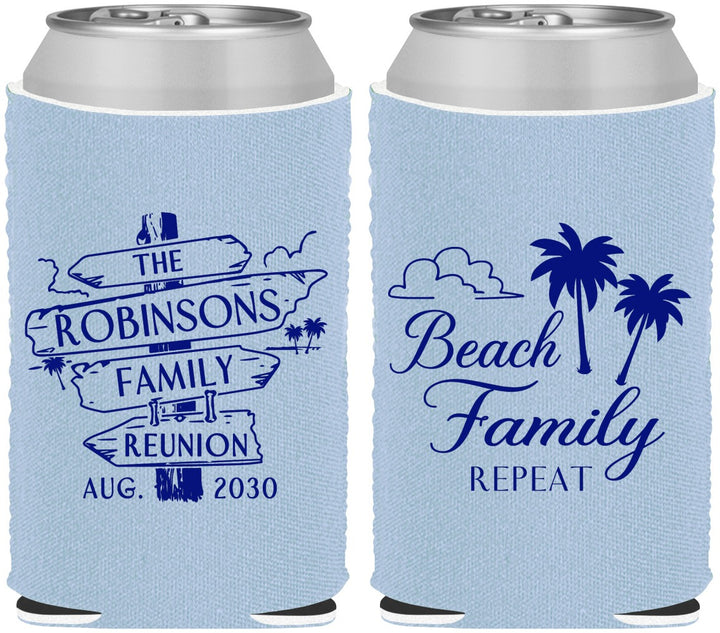 Custom Family Reunion Neoprene Can Coolers - Beach Family Repeat | 160014