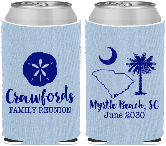 Custom Family Reunion Neoprene Can Coolers - South Carolina | 160018
