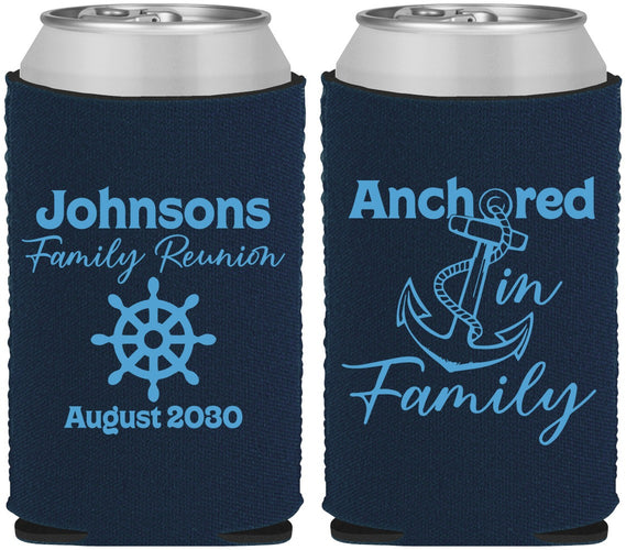 Custom Family Reunion Neoprene Can Coolers - Cruise Nautical | 160020