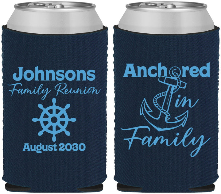 Custom Family Reunion Neoprene Can Coolers - Cruise Nautical | 160020