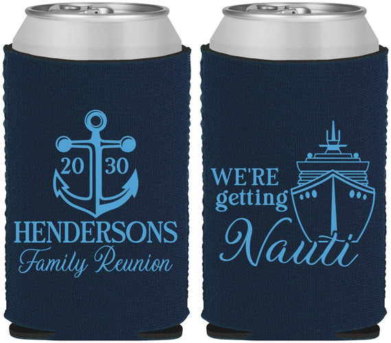 Custom Family Reunion Neoprene Can Coolers - Cruise Nautical | 160021