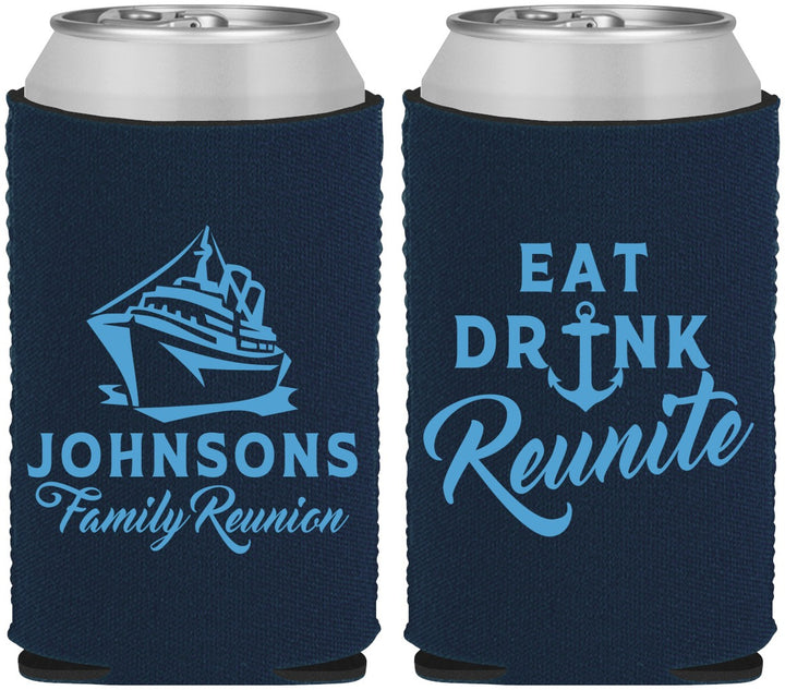 Custom Family Reunion Neoprene Can Coolers - Cruise Nautical | 160023