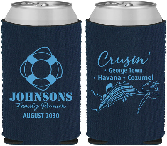 Custom Family Reunion Neoprene Can Coolers - Cruise Crusin | 160025