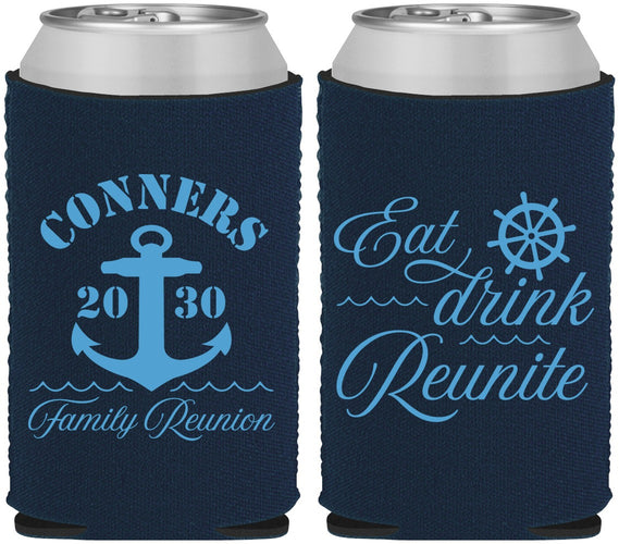 Custom Family Reunion Neoprene Can Coolers - Cruise Anchor | 160028