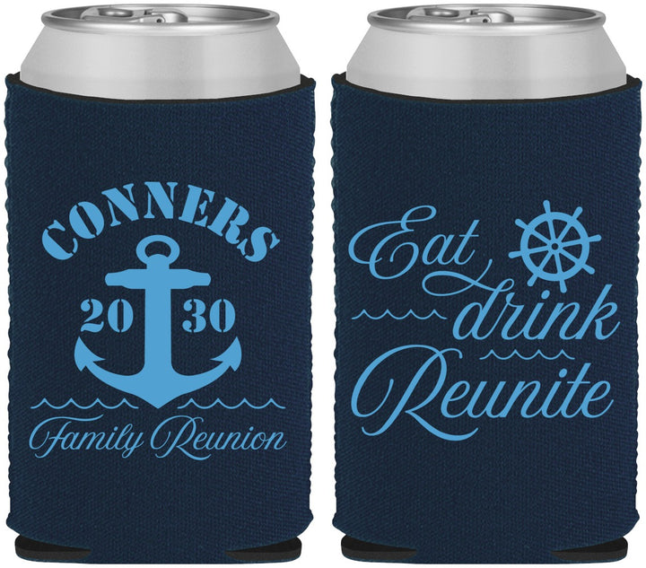 Custom Family Reunion Neoprene Can Coolers - Cruise Anchor | 160028