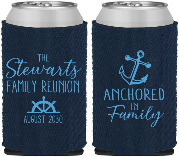Custom Family Reunion Neoprene Can Coolers - Cruise Anchor | 160029
