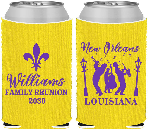 Custom Family Reunion Neoprene Can Coolers - New Orleans | 160030