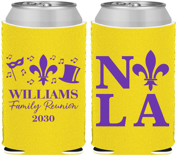 Custom Family Reunion Neoprene Can Coolers - New Orleans | 160031