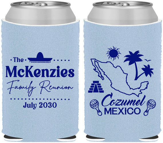 Custom Family Reunion Neoprene Can Coolers - Mexico | 160033