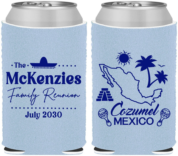Custom Family Reunion Neoprene Can Coolers - Mexico | 160033