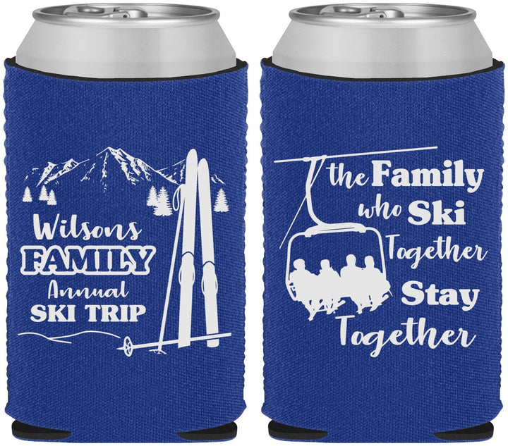 Custom Family Reunion Neoprene Can Coolers - Ski Trip | 160040