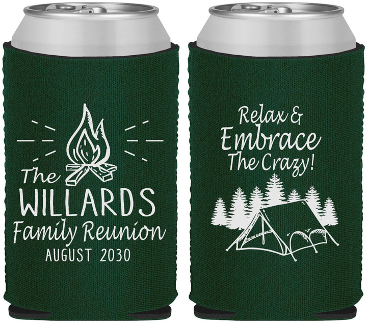 Custom Family Reunion Neoprene Can Coolers - Camping | 160045