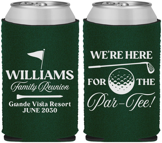 Custom Family Reunion Neoprene Can Coolers - Golf | 160047